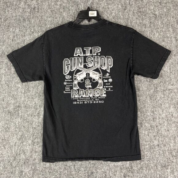 Gun Shop‎ Shirt Mens Medium South Carolina Range Rifle Firearms Ammo Six Shooter - Picture 2 of 11